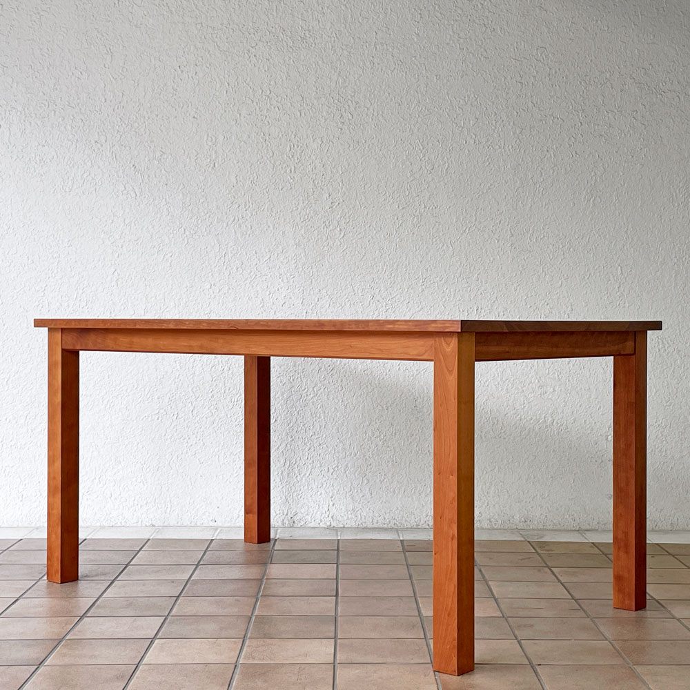 ウッドユウライクカンパニー WOOD YOU LIKE COMPANY ベイシック BASIC 30t Ⅰ型 ダイニングテーブル チェリー無垢材 W140cm カスタマイズサイズ ◇