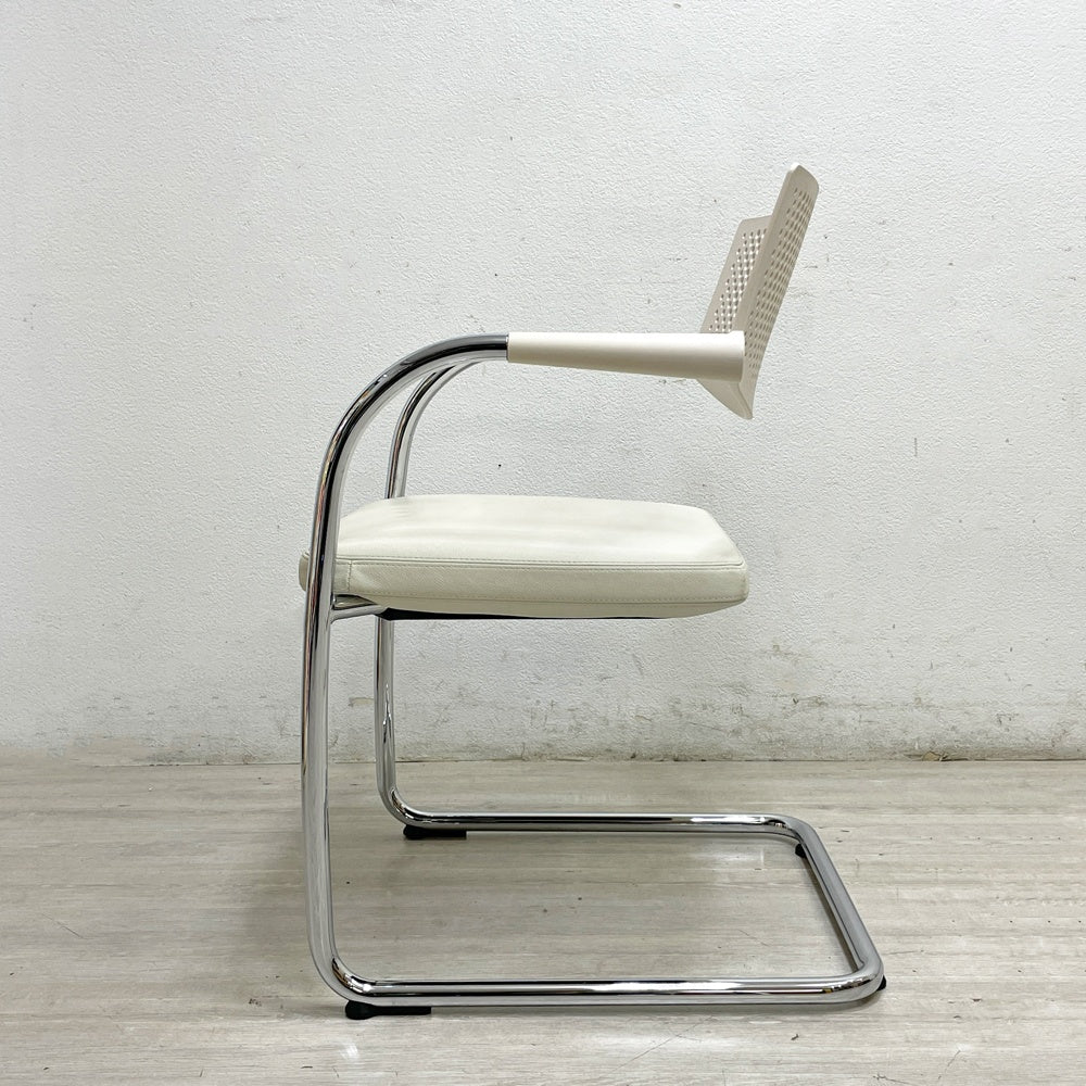 ヴィトラ vitra ビザビ2 Visavis2 アームチェア デスクチェア カンティレバー スタッキング不可仕様 アントニオ・チッテリオ B ●