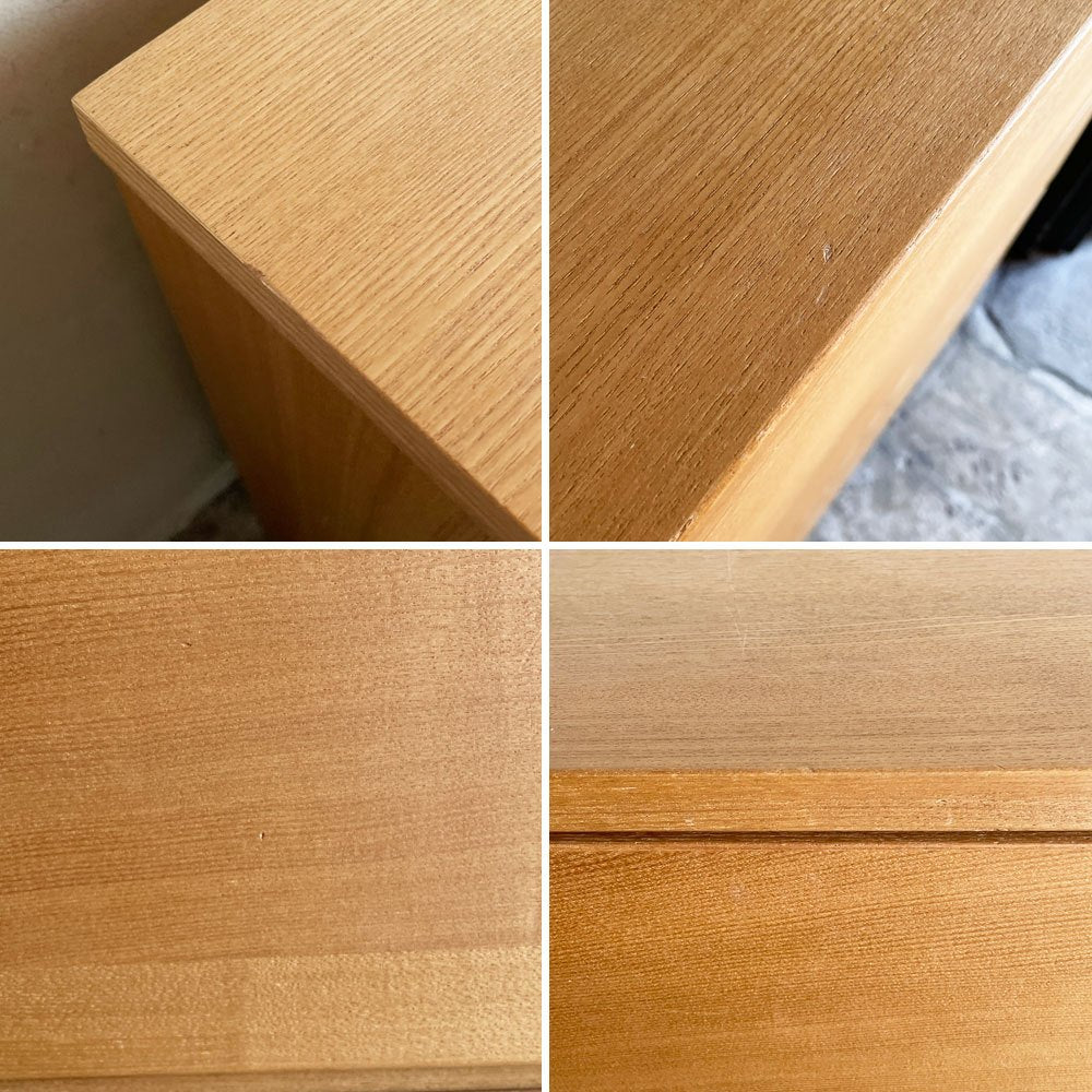 無印良品 MUJI 木製チェスト ワイドチェスト 4段8杯 120cm オーク材 ナチュラルモダン 廃番 ■