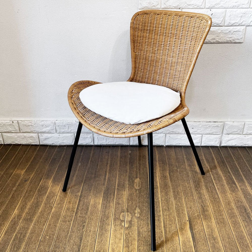 イデー IDEE マレアチェア MAREA ダイニングチェア ラタン×スチール クッション付 定価￥29,900- ◎