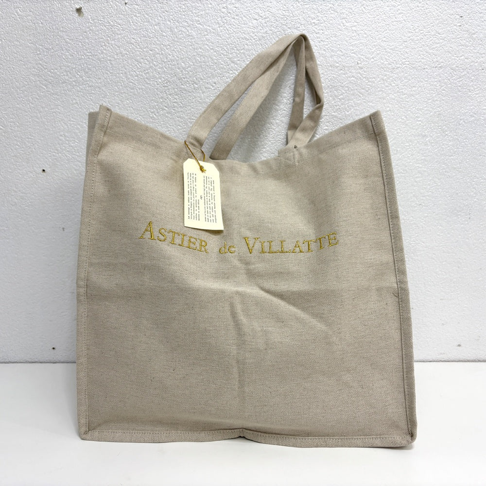 アスティエ・ド・ヴィラット Astier de Villatte Ecru ショッピングバッグ トートバッグ エコバッグ フランス 定価￥14,190- タグ付 未使用 ●