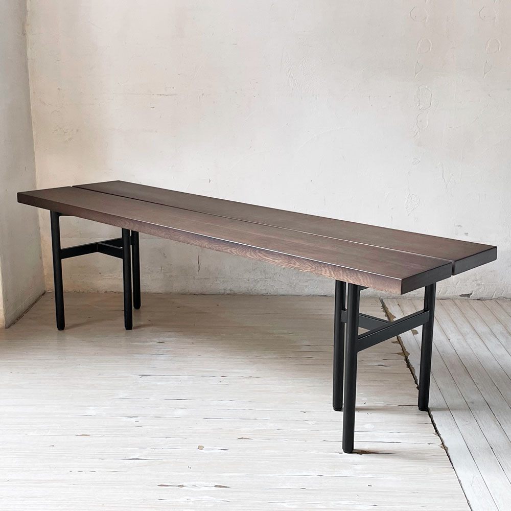 ノーウェアライクホーム NOWHERE LIKE HOME フィーム FEAM ベンチ グレイブラウン GBR 鉄脚タイプ 140cm 関家具 未使用品 ★