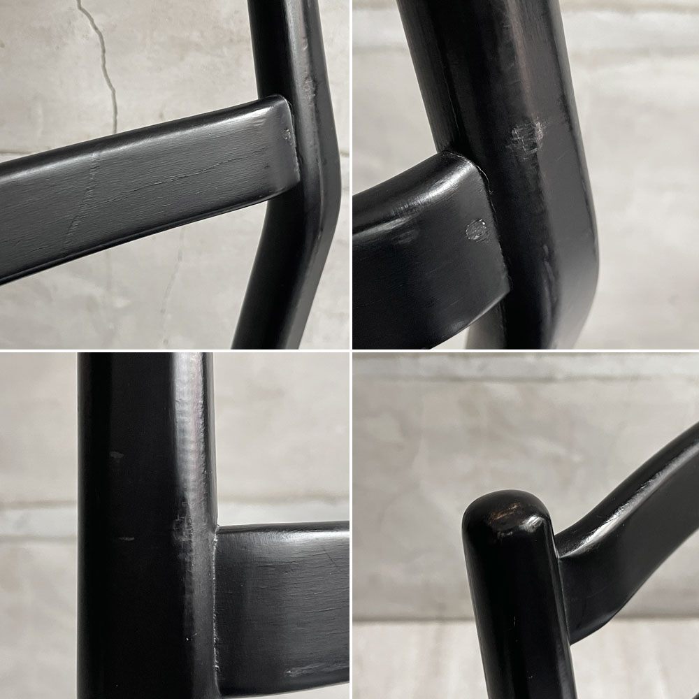 天童木工 TENDO インパラチェア Impala Chair ダイニングチェア ブラック レザー 本革 佐々木敏光 ジャパニーズミッドセンチュリーモダン C  ♪