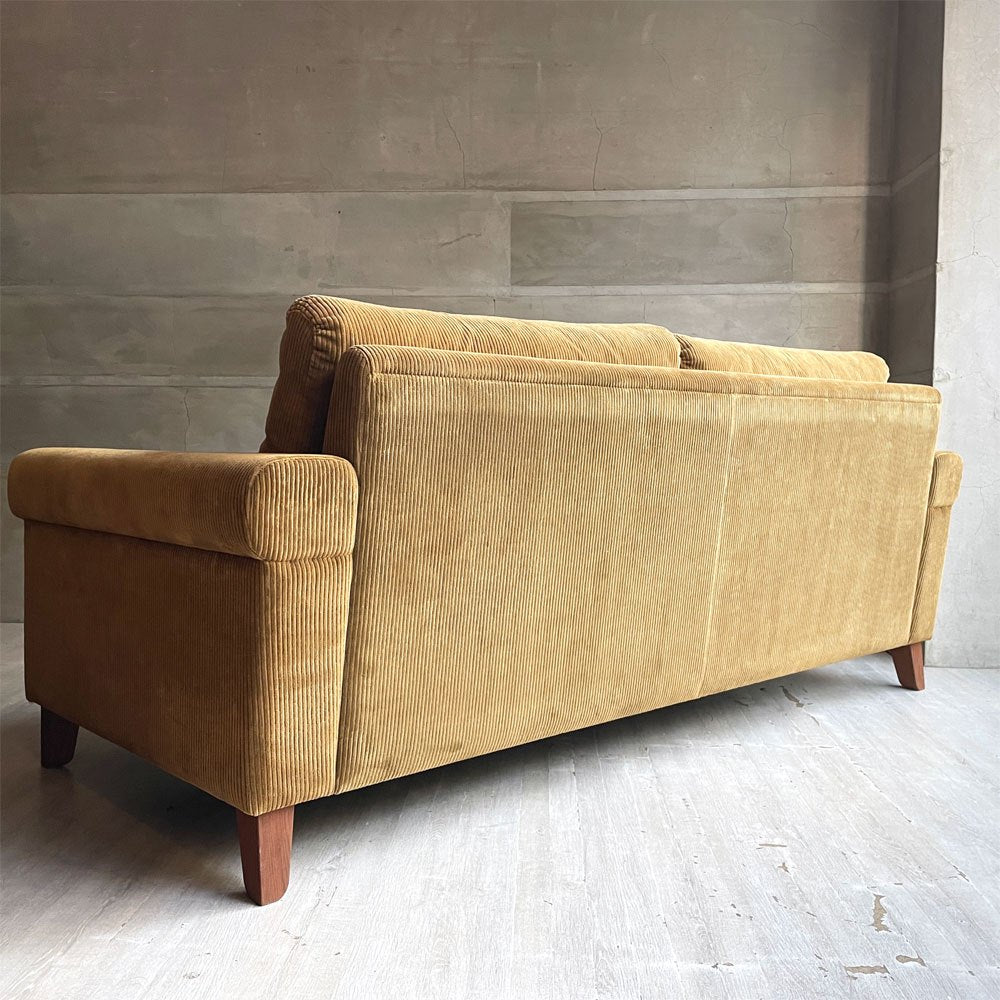 トラックファニチャー TRUCK FURNITURE FKソファ FK SOFA 3P 3人掛けソファ  F-21 グリーン コーデュロイ フェザークッション ♪