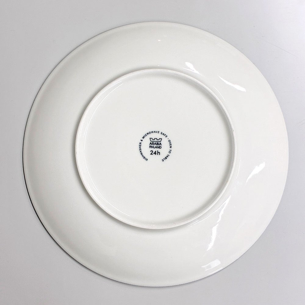 アラビア ARABIA 24h アベック Avec プレート 26cm ブルー 旧ロゴ ビンテージ 北欧食器 B ◎