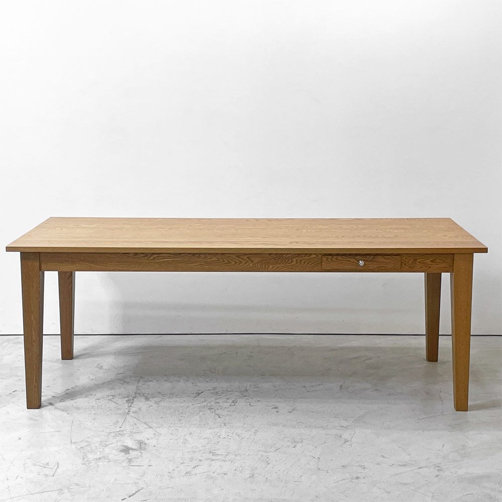 カーフ Karf オウンメイク OWN MAKE ダイニングテーブル 抽斗付き オーク無垢材 ナチュラル 北欧テイスト 廃番モデル ●