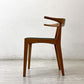 ウッドユーライクカンパニー WOOD YOU LIKE COMPANY アイチェア AI CHAIR アームチェア チェリー無垢材 ファブリック張替え済み グリーン ●