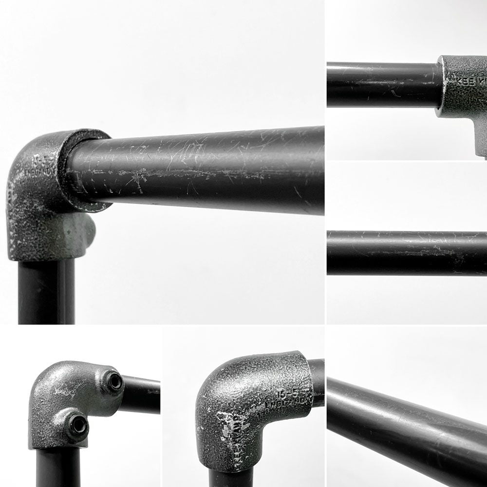 インダストリアルデザイン Industrial Design ハンガーラック 水道管パイプ ガス管 オーダー品 キャスター付き 店舗什器 B ●