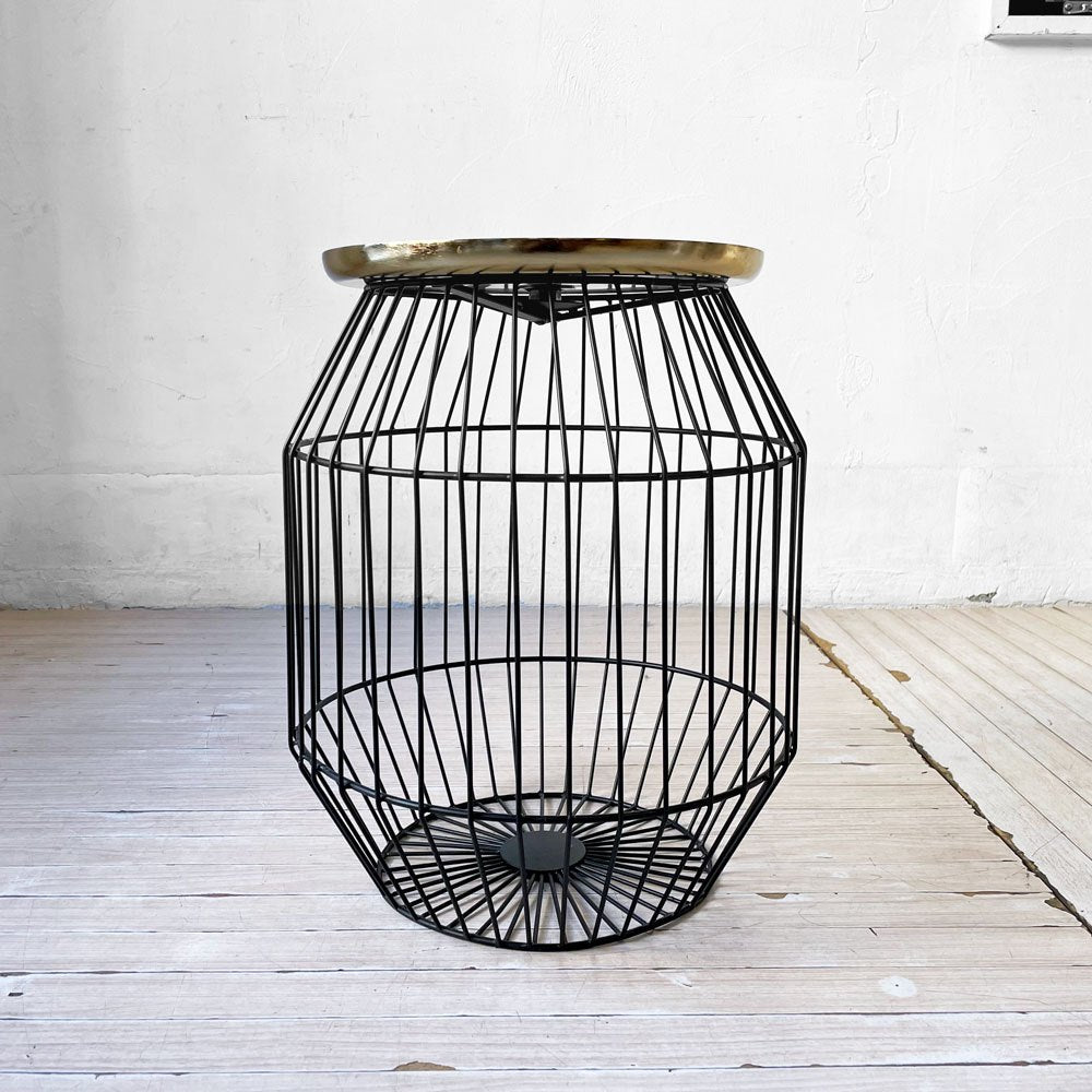 ホワイトレーベルリビング White Label Living ナウト サイドテーブル NOUT side table ワイヤー ゴールド×ブラック モダン オランダ ★