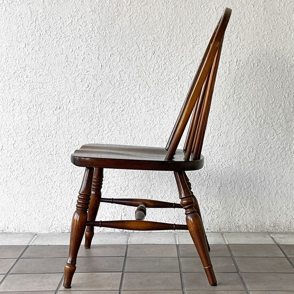 飛騨産業 HIDA キツツキ 穂高シリーズ ウィンザーチェア DK266 ボウバック オーク材 キツツキマーク B ◇