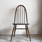 アーコール Ercol クエーカーチェア ダイニングチェア コロニアル ハイバック エルム材 × ビーチ材 ブラウン UKビンテージ 英国家具 ■