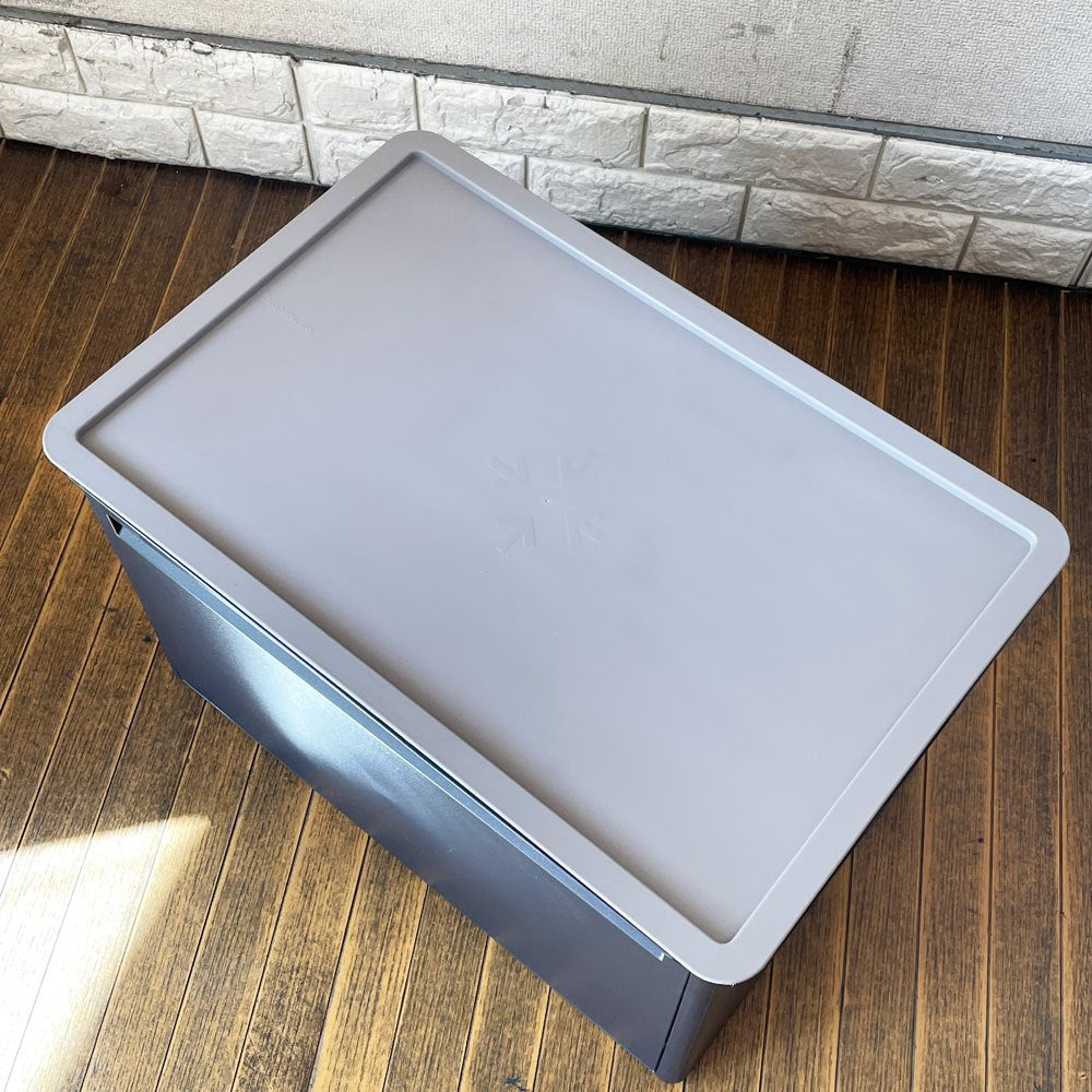 タッパーウェア Tupperware マルチオーガナイザー ワイド ドアタイプ グレー×ネイビー ◎