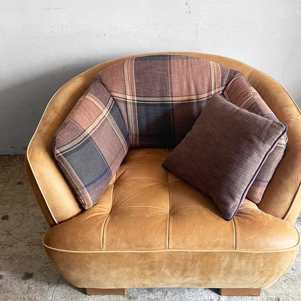 クラッシュゲート CRASH GATE タブレザーワークス tabu Leather Works オピアム 1P ソファ OPIUM SOFA キャメル オイルレザー 定価 ￥242,000- ■