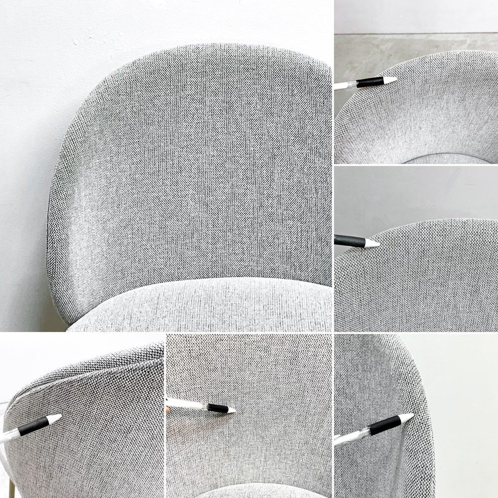 ボーコンセプト BoConcept プリンストン Princeton ダイニングチェア ライトグレー ファブリック メタル脚 マットアッシュグレーラッカー仕上げ A ●