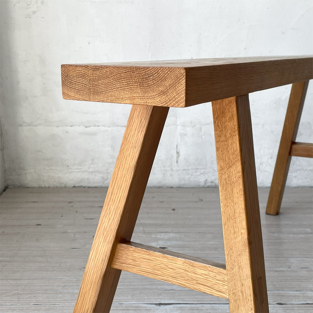 無印良品 MUJI 無垢材ベンチ オーク材 大サイズ W100cm 廃盤 ★