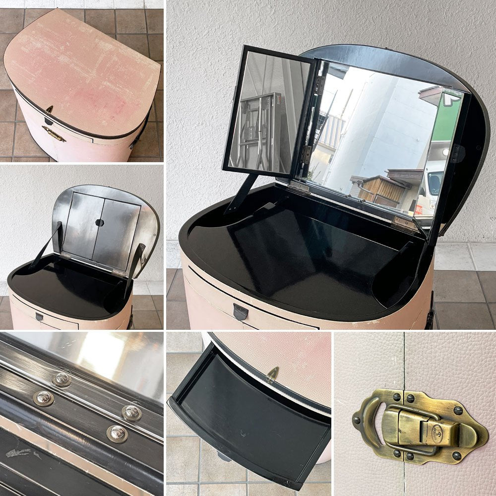 スターベイ STARBAY マリーガラント MARIE GALANT メイクアップトランク ローズウッド 鏡台 ドレッサー ピンク フランス 別注 希少 ◇