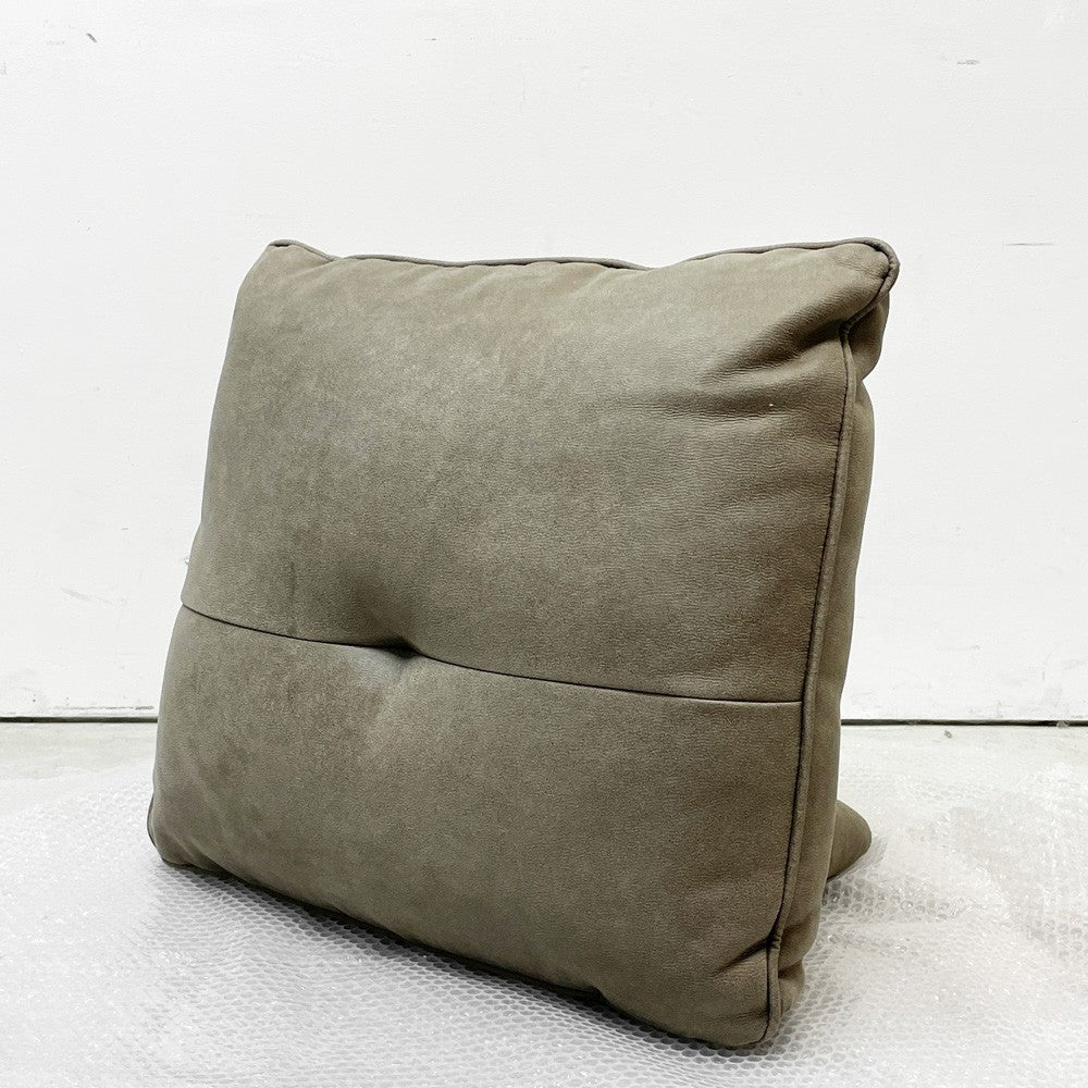 リラックスフォーム RELAX FORM アルフレード ALFREDO ソファ 背クッション ハイタイプ ヨーロピアングレー 置き型クッション レザーテックス H52cm 関家具 展示品 美品 ●