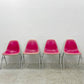 ハーマンミラー Herman Miller サイドシェル チェア サード 3rd FRP PVCレザー スタッキングベース イームズ ビンテージ 4脚セット 台車付 〓