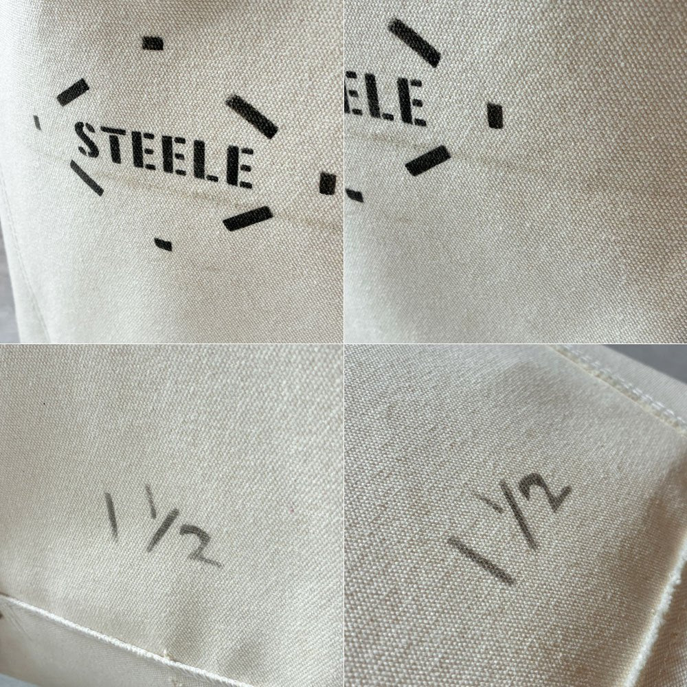 スティールキャンバス Steele Canvas Basket バスケット ラウンド 帆布×レザー×アイアン 工業デザイン 廃盤 ★