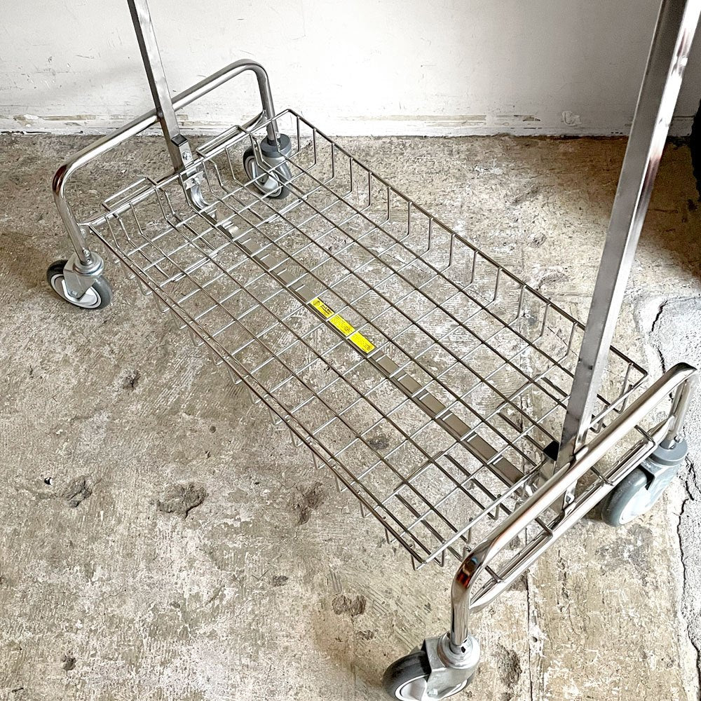 パシフィックファニチャーサービス PACIFIC FURNITURE SERVICE ガーメントラック GARMENT RACK 36" バスケット付 ハンガーラック 現状品 ■