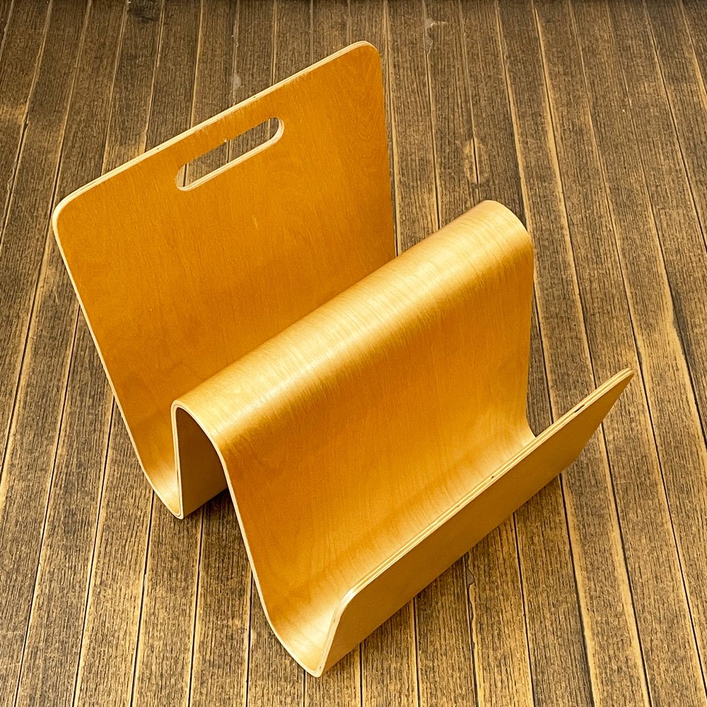 オッフィー offi マガジンラック マグスタンド MAG STAND バーチ材 プライウッド Eric Pfeiffer デザイン MoMA ミッドセンチュリーモダン 廃番 ◎