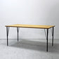 ニコアンド ファニチャーアンドサプライ niko and ... FURNITURE & SUPPLY ホワイトオークシリーズ ダイニングテーブル オーク無垢材 アイアン W155cm ●