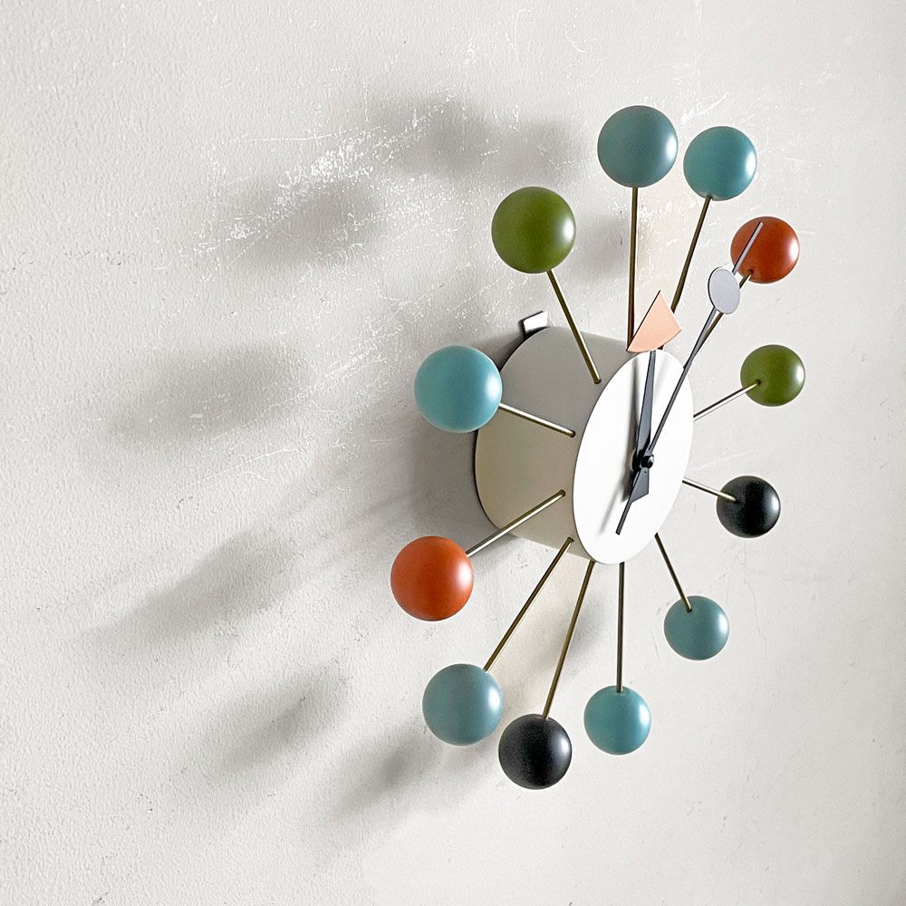 ヴィトラ vitra ボールクロック Ball Clock マルチカラー ウォールクロック 掛け時計 クオーツ式 33cm ジョージ・ネルソン 箱付 新品未使用 ■