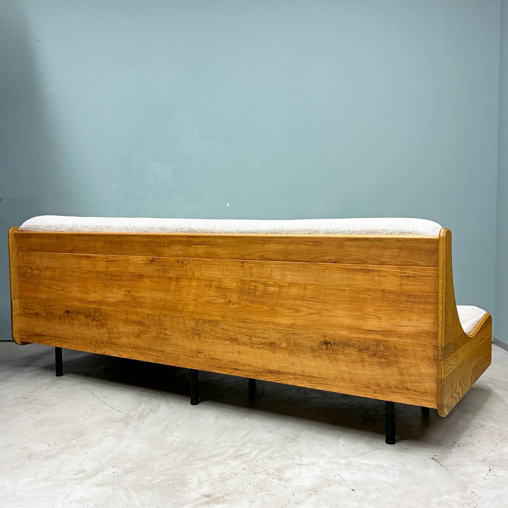 ジャーナルスタンダード j.s.F ハビタ HABITAT SOFA BED ソファベッド デイベッド 3人掛けソファ W200cm オーク材 ファブリック ベージュ 定価￥231,000- ◎