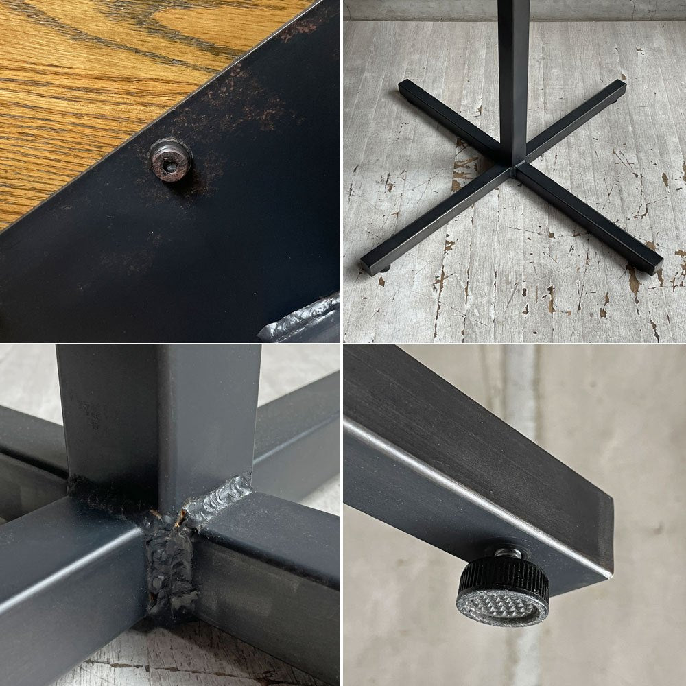 アクメファニチャー ACME Furniture グランビュー GRANDVIEW カフェテーブル オーク無垢材 スチール スクエア天板 W65cm ♪