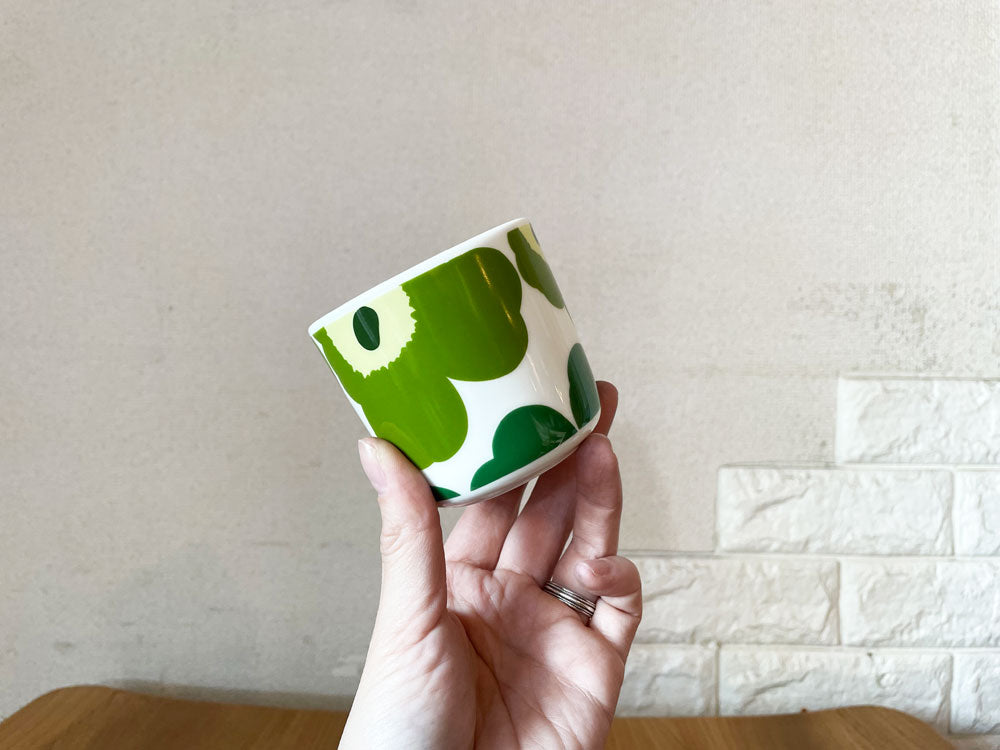 マリメッコ marimekko ウニッコ UNIKKO ラテマグ グリーン Φ7.5cm マイヤ・イソラ Maija Isola フィンランド 北欧食器 廃番 ◎