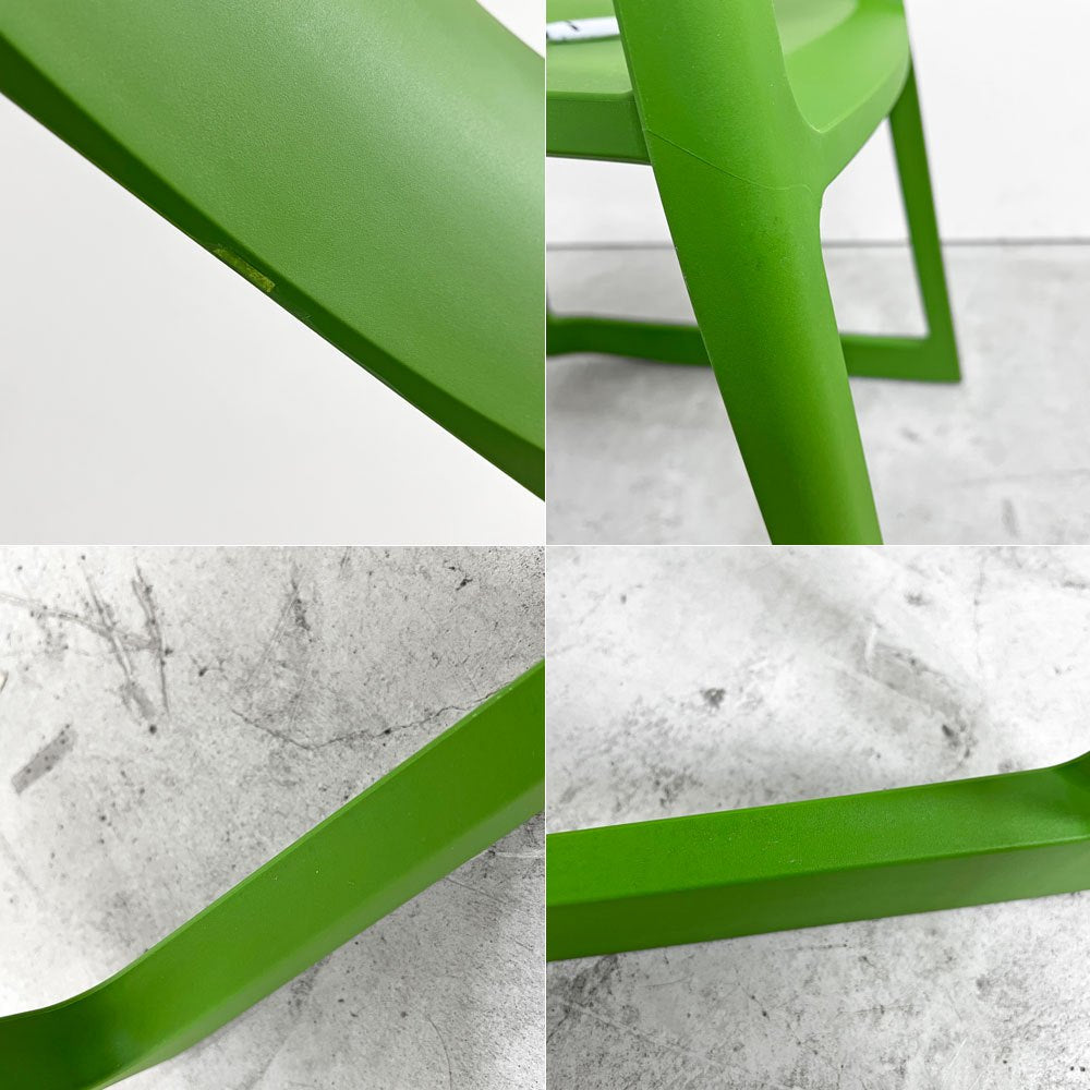 ヴィトラ Vitra ティプトン Tip Ton ワークチェア ダイニングチェア デスクチェア グリーン スタッキング チルト機能 定価￥40.700- ●