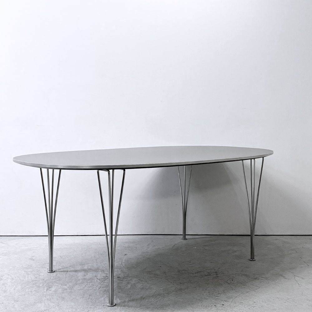 フリッツハンセン Fritz Hansen スーパー楕円 Bテーブル ダイニングテーブル B612 ブラックラミネート ピート・ヘイン アルネ・ヤコブセン デンマーク 北欧家具 参考定価￥356,180～ ●