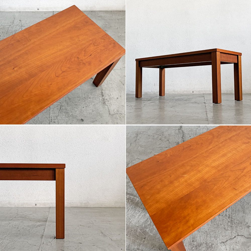 アクタス ACTUS アス ASU ダイニングベンチ チェリー材 板座 W110cm 北欧スタイル 廃番 〓