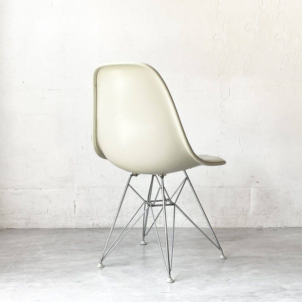 ハーマンミラー Herman Miller サイドシェルチェア サード 3rd FRP PVCレザー パーチメント ロータイプ エッフェルベース イームズ ビンテージ vintage ★