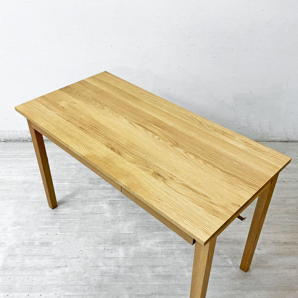 無印良品 MUJI タモ無垢材 パーソナルデスク 2ドロワー ワークテーブル ナチュラル ●