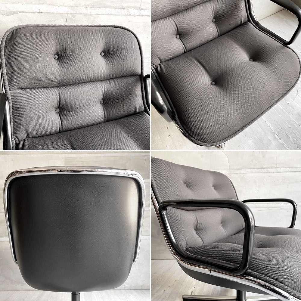 ノル Knoll ポロックチェア Pollock Chair エグゼクティブチェア 5本脚 グライズ仕様 ファブリックシート デスクチェア チャールズ・ポロック Charles Pollock ♪