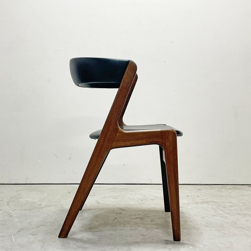 スコウ・アンデルセン Schou Andersen カイクリスチャンセン kai christensen T21 Fire Chair セミアームチェア チーク材 本革 デンマーク 北欧ビンテージ Møbellageret取扱い ●