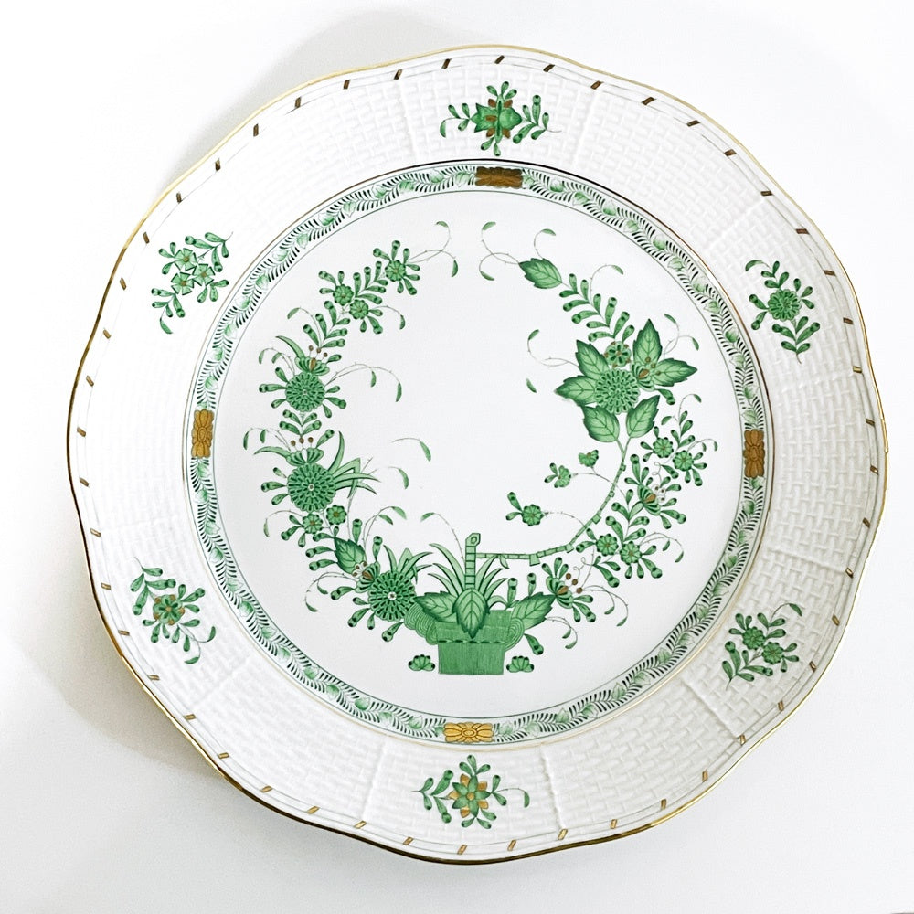 ヘレンド HEREND HVNGARY インドの華 プレート 5枚セット Φ30cm ハンドペイント 白磁食器 ハンガリー ●