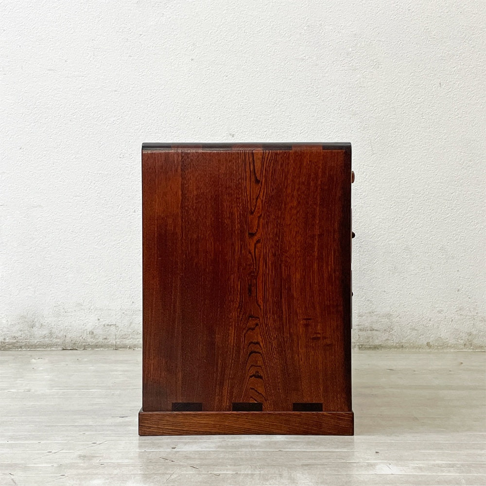 ジャパンビンテージ Japan vintage ミニチェスト 小型収納 小引き出し 欅材 10杯 抽斗 古家具 古道具 和モダン ●