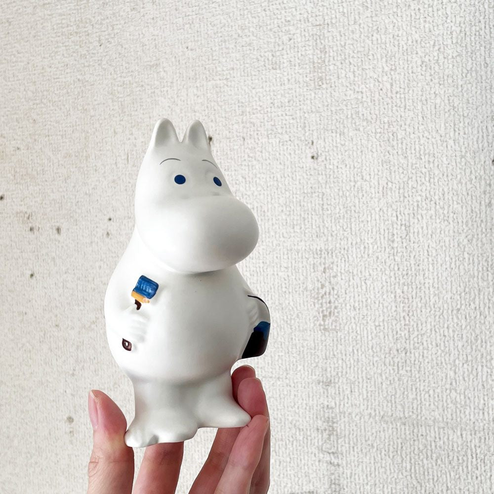 アラビア ARABIA ムーミンフィギュア MOOMIN ムーミン ペンキ塗り 陶器人形 箱付 フィンランド 北欧雑貨 旧ロゴ 廃番 ◎