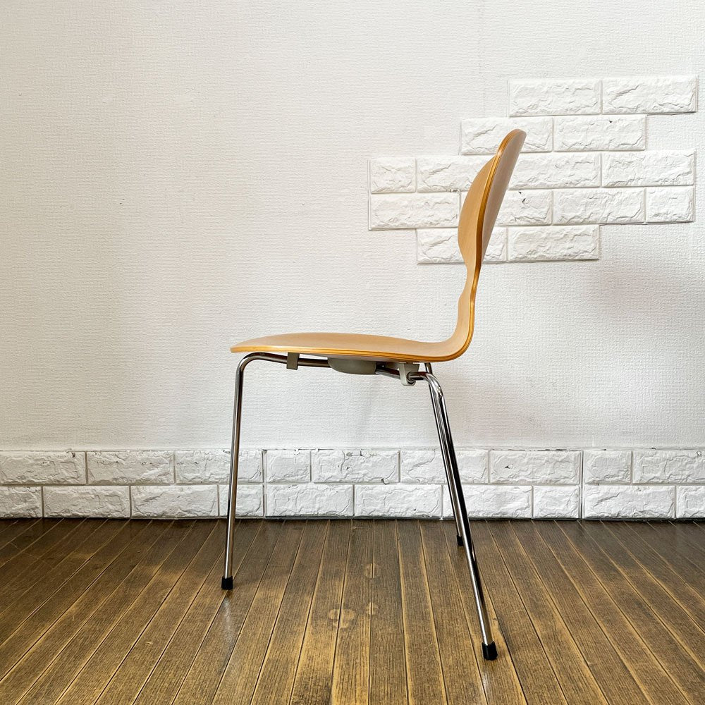 フリッツハンセン Fritz Hansen アントチェア 3本脚 ビーチ材 アルネ・ヤコブセン ビンテージ 北欧家具 ◎