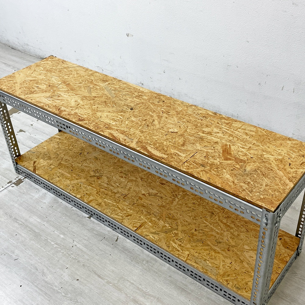 リオン LYON アングルシェルフ SLOTTED ANGLE SHELF 2段 AVボード インダストリアルデザイン P.F.S取扱い ●