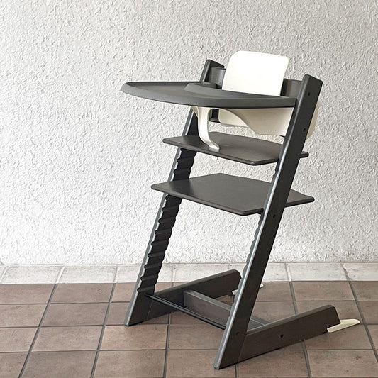 ストッケ STOKKE トリップトラップ TRIPP TRAPP ベビーチェア キッズチェア S/N5 ベビーガード＆トレイ付き ◇