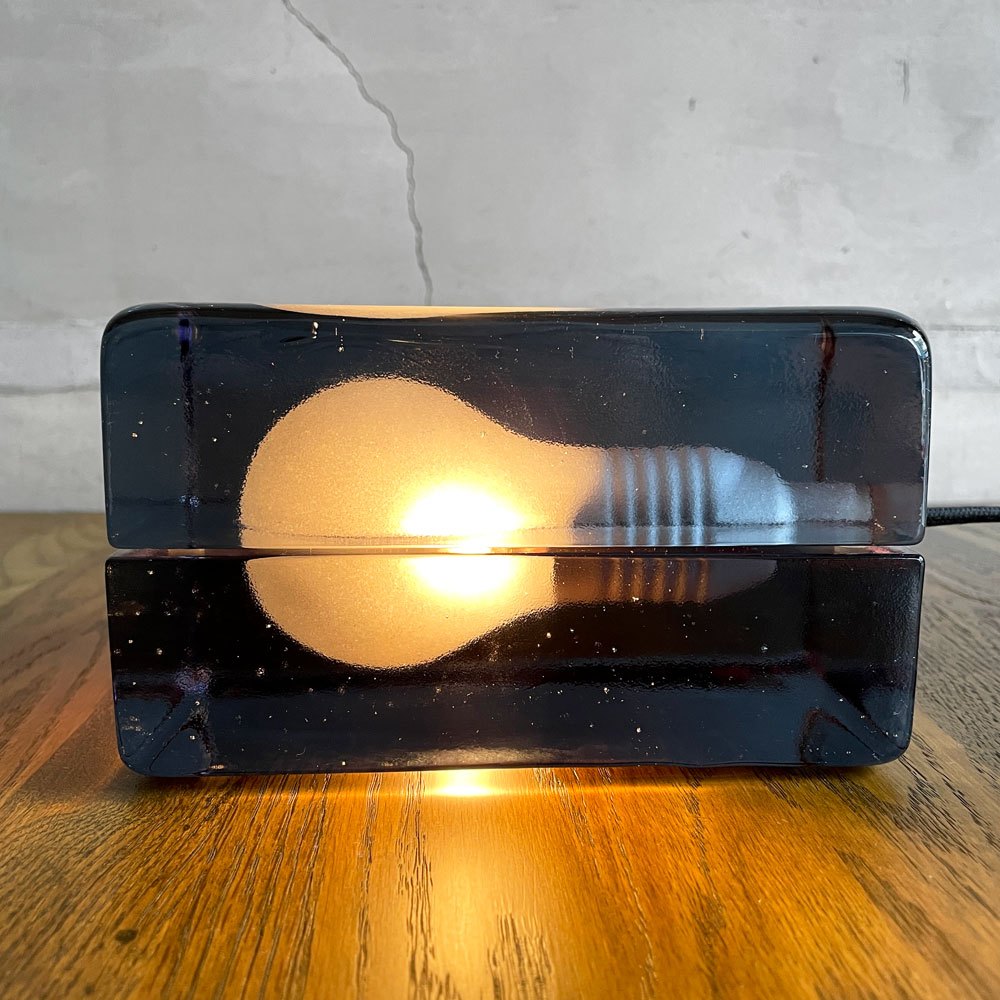 デザインハウスストックホルム DESIGN HOUSE Stockholm ブロックランプ BLOCK LAMP Lサイズ SMOKE W16cm カラーガラス ハッリ・コスキネン 参考定価￥49,500- ♪