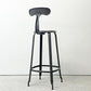 フェールトラヴァイユ FER TRAVAIL ニコルチェア NICOLLE Chair SH80cm カウンターチェア ハイスチール マットクリア仕上げ 別注モデル レザーパッド付 ブラック インダストリアル ●