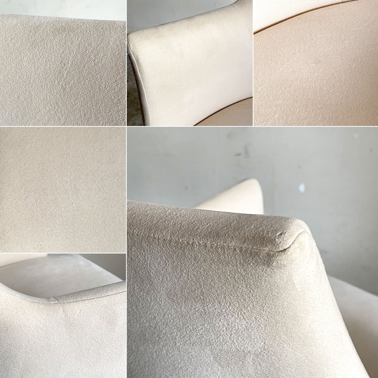 イデー IDEE アミアームチェア AMI ARM CHAIR ダイニングチェア 1pソファ ラムース生地 アイボリー ■
