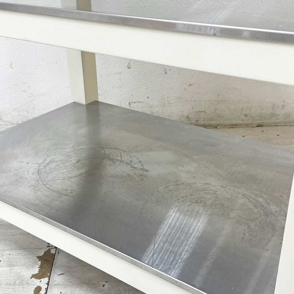 イケア IKEA STENSTORP アイランドキッチン キッチンワゴン カウンター キャスター トローリー 作業台 オーク無垢材 ステンレス棚 ●