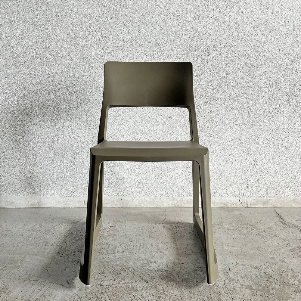 ヴィトラ Vitra ティプトン Tip Ton ワークチェア ダイニングチェア デスクチェア オリーブ スタッキング チルト機能 現行定価￥47,300- 未使用保管品 B 〓