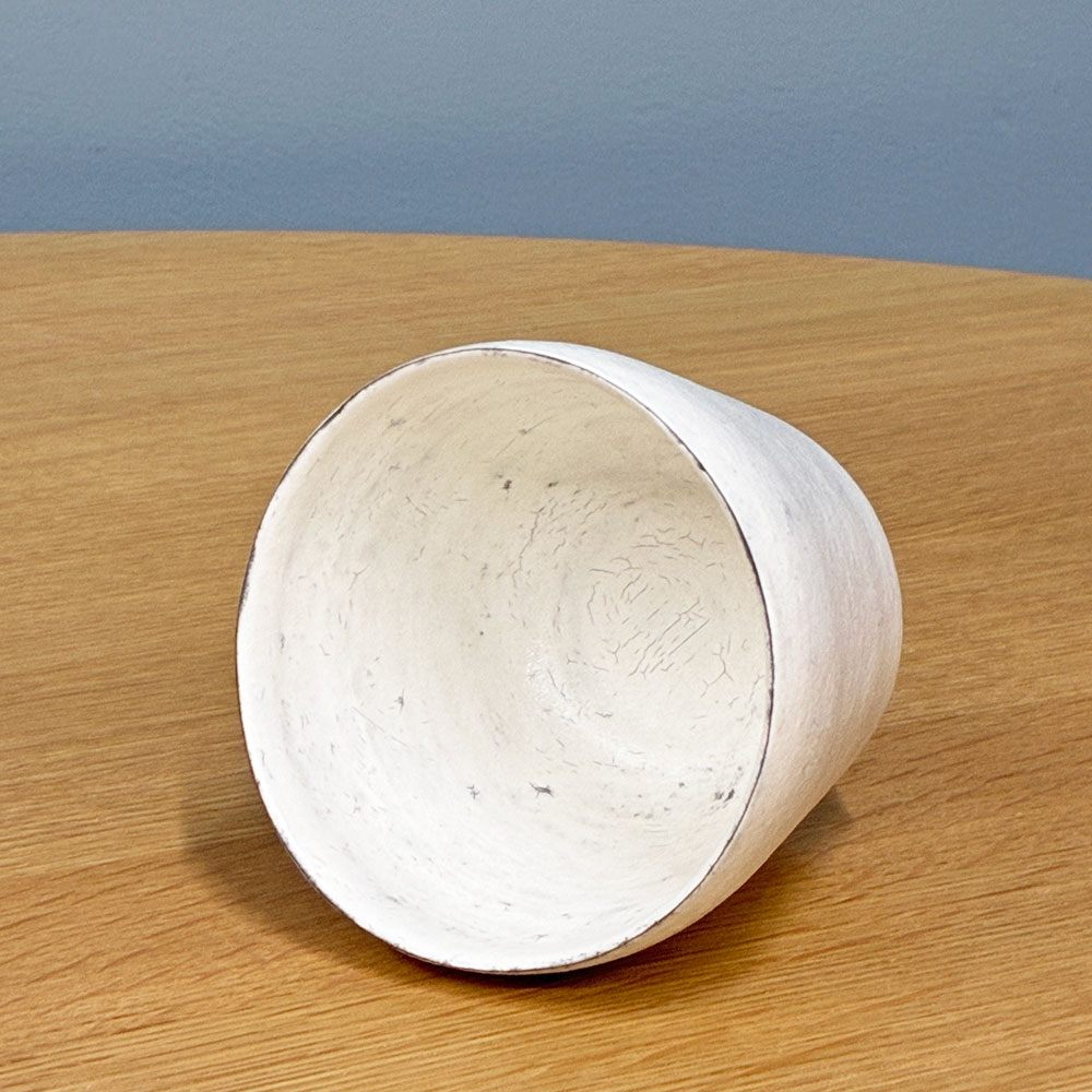 横山拓也 粉引 花入 鉢 Ｈ8.9cm 現代作家 ◎