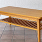 パシフィックファニチャーサービス P.F.S. ローテーブル DH TEA TABLE WITH SHELF Sサイズ W102cm ナラ材 ライトブラウン マガジンラック付 ◇